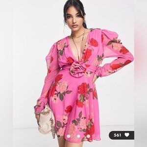 Pink floral print